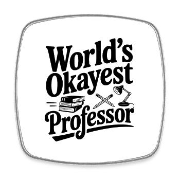 Der beste Professor der Welt - Viereckiger Kühlschrankmagnet - Weiß - Vorne