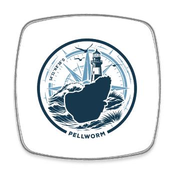 Pellworm | Die Insel ruft - Wellen Nordsee - Viereckiger Kühlschrankmagnet - Weiß - Vorne