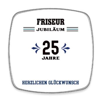Hairdresser 25th Anniversary 25th Anniversary - Square fridge magnet - white - Front