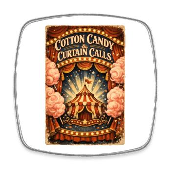 Cotton candy & applause | Circus Vibes - Square fridge magnet - white - Front