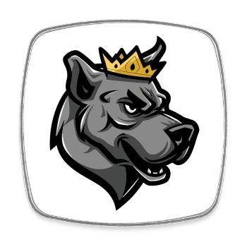 Kangal Hund Krone - Viereckiger Kühlschrankmagnet - Weiß - Vorne