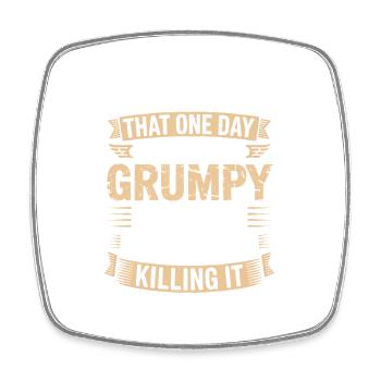 Grumpy Old Man Killing It - Square fridge magnet - white - Front