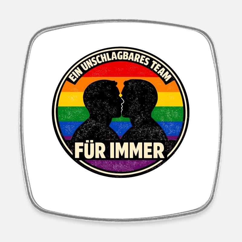 Équipe Imbattable pour Toujours – Pride - Magnet carré - blanc