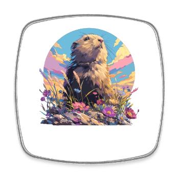 Lemmings Lemming - Square fridge magnet - white - Front