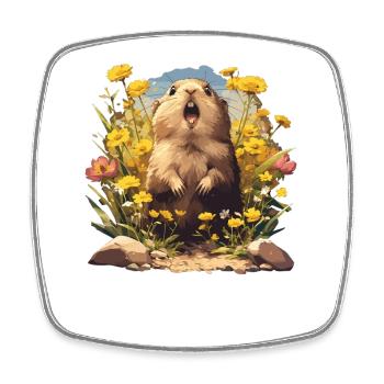 Lemmings Lemming - Square fridge magnet - white - Front