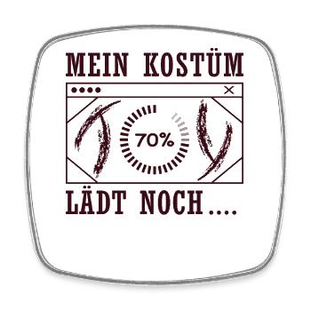 My costume is still loading - Square fridge magnet - white - Front