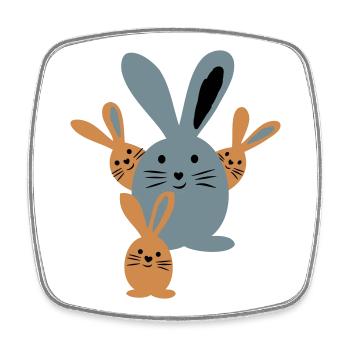 Ostern - Viereckiger Kühlschrankmagnet - Weiß - Vorne