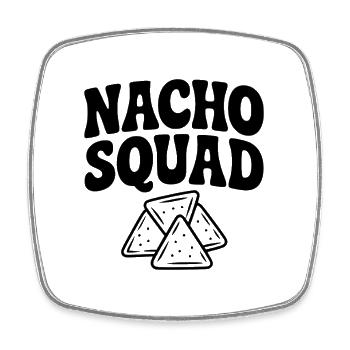 Nacho-Mannschaft - Viereckiger Kühlschrankmagnet - Weiß - Vorne