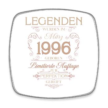 Cadeau pour le 30e anniversaire Mars 1996 Vintage Rétro - Magnet carré - blanc - Devant