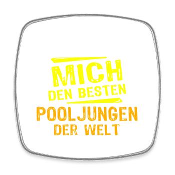 Cadeau de garçon de piscine - Magnet carré - blanc - Devant