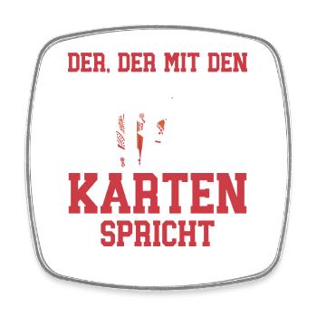 Funny Poker Shirt - Square fridge magnet - white - Front