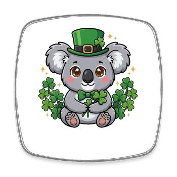  St Patricks Day Koala Bear Australia Animal - Square fridge magnet - white - Front