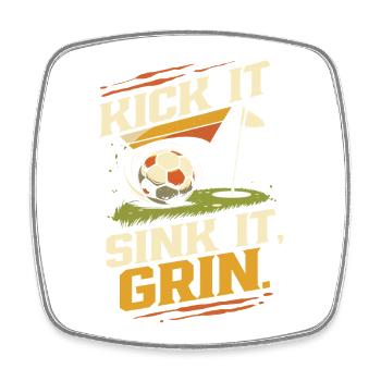 Footgolf Soccer Golf - Square fridge magnet - white - Front