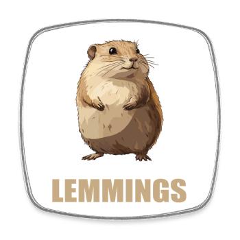 Lemmings Lemming - Square fridge magnet - white - Front