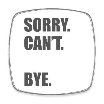 Sorry can't garage Car lover car guy mechanic - Viereckiger Kühlschrankmagnet - Weiß - Vorne