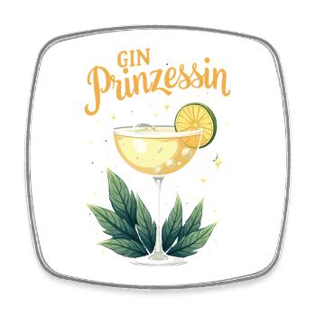 Gin Princess – Queen of Gin & Tonic - Square fridge magnet - white - Front