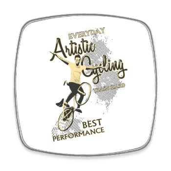Artistic cycling, artistic cycling, indoor cycling - Square fridge magnet - white - Front
