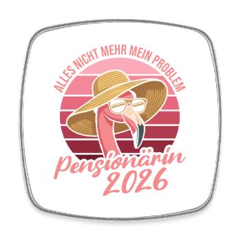 Don de retraite Flamingo 2026 pour le retraité - Magnet carré - blanc - Devant