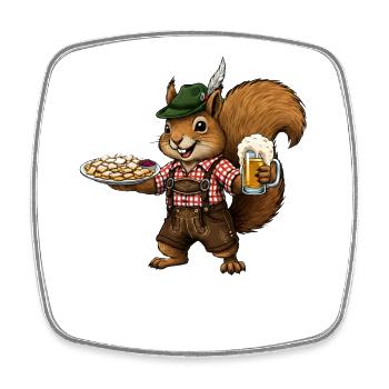 Squirrel costume Kaiserschmarrn Kaiserschmarren - Square fridge magnet - white - Front