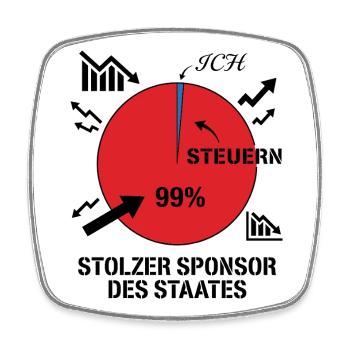 Proud sponsor of the state - Square fridge magnet - white - Front