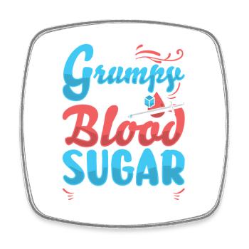 Diabetes type 1 diabetic - Square fridge magnet - white - Front