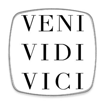 Veni Vidi Vici - Viereckiger Kühlschrankmagnet - Weiß - Vorne