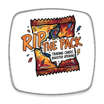 Rip The Pack Trading Cards Booster Opening Ripping - Square fridge magnet - white - Front