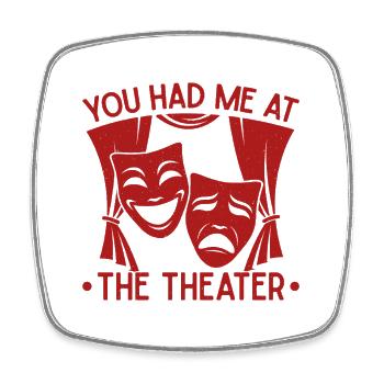 Théâtre musical : tu m’avais au théâtre Gift - Magnet carré - blanc - Devant