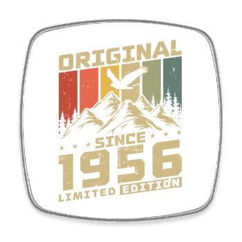 Cadeau d’anniversaire original vintage de 1956 - Magnet carré - blanc - Devant