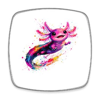 Éclaboussure colorée d’axolotls – Pour les fans d’axolotls - Magnet carré - blanc - Devant