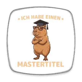 Master 2026 Capybara Master's Exam Passed - Square fridge magnet - white - Front