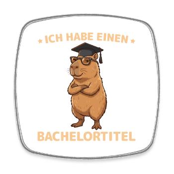 Bachelor 2026 Capybara Saying for University Graduation - Square fridge magnet - white - Front