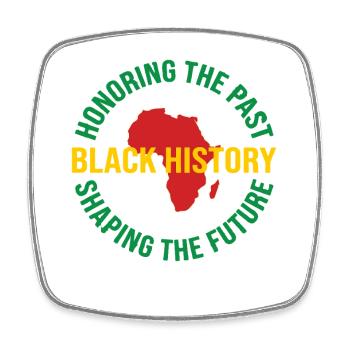 Black History Motiv Afrika Silhouette - Viereckiger Kühlschrankmagnet - Weiß - Vorne