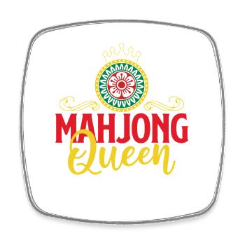 Tuiles de joueur de Mahjong Queen Mah Jong - Magnet carré - blanc - Devant