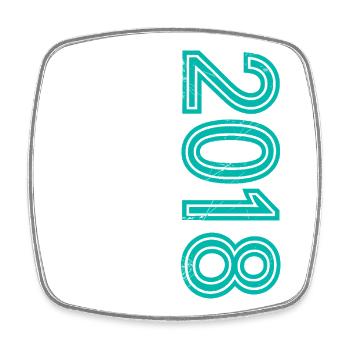 8th Birthday Boy 2018 Gift Decoration - Square fridge magnet - white - Front