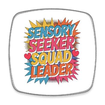 Pediatric OT Sensory Seeker Child Development - Viereckiger Kühlschrankmagnet - Weiß - Vorne