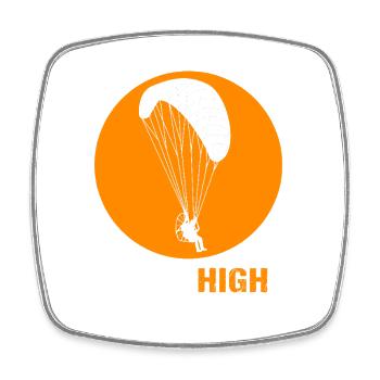 Gleitschirm gleitschirmflieger parapente - Magnet carré - blanc - Devant