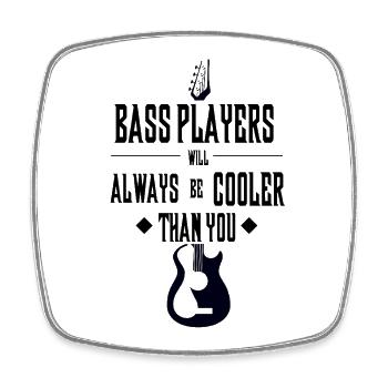 Bass Players Always Cooler Than You Musician Art - Viereckiger Kühlschrankmagnet - Weiß - Vorne