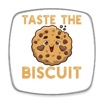 Taste the Biscuit - Square fridge magnet - white - Front