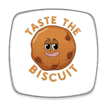 Taste the Biscuit - Square fridge magnet - white - Front