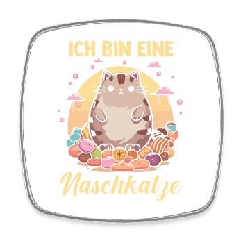 Süschigkeiten Naschkatze Süßes Mädchen - Viereckiger Kühlschrankmagnet - Weiß - Vorne