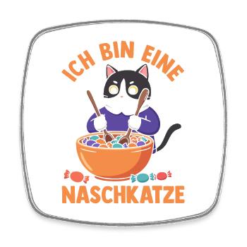 Süschigkeiten Naschkatze Süßes Mädchen - Viereckiger Kühlschrankmagnet - Weiß - Vorne