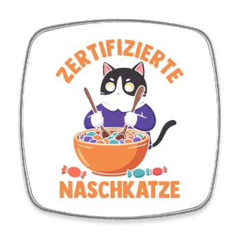 Süschigkeiten Naschkatze Süßes Mädchen - Viereckiger Kühlschrankmagnet - Weiß - Vorne
