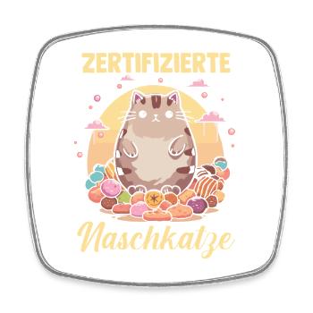 Süschigkeiten Naschkatze Süßes Mädchen - Viereckiger Kühlschrankmagnet - Weiß - Vorne