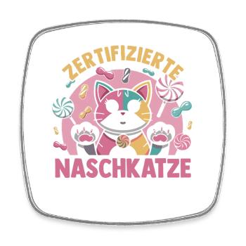 Süschigkeiten Naschkatze Süßes Mädchen - Viereckiger Kühlschrankmagnet - Weiß - Vorne
