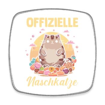 Süschigkeiten Naschkatze Süßes Mädchen - Viereckiger Kühlschrankmagnet - Weiß - Vorne