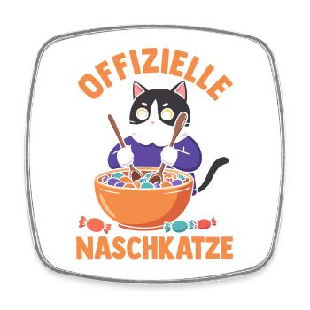 Süschigkeiten Naschkatze Süßes Mädchen - Viereckiger Kühlschrankmagnet - Weiß - Vorne