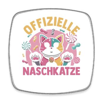 Süschigkeiten Naschkatze Süßes Mädchen - Viereckiger Kühlschrankmagnet - Weiß - Vorne