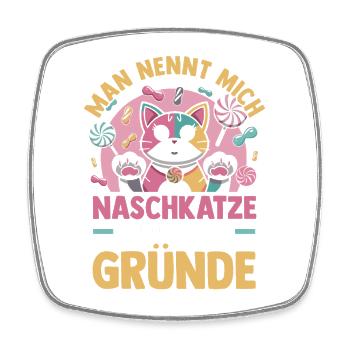 Süschigkeiten Naschkatze Süßes Mädchen - Viereckiger Kühlschrankmagnet - Weiß - Vorne
