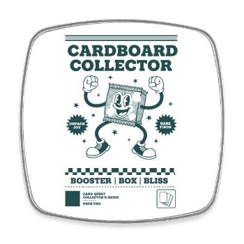 Cardboard Collector Booster Box Bliss Unpack Joy - Square fridge magnet - white - Front
